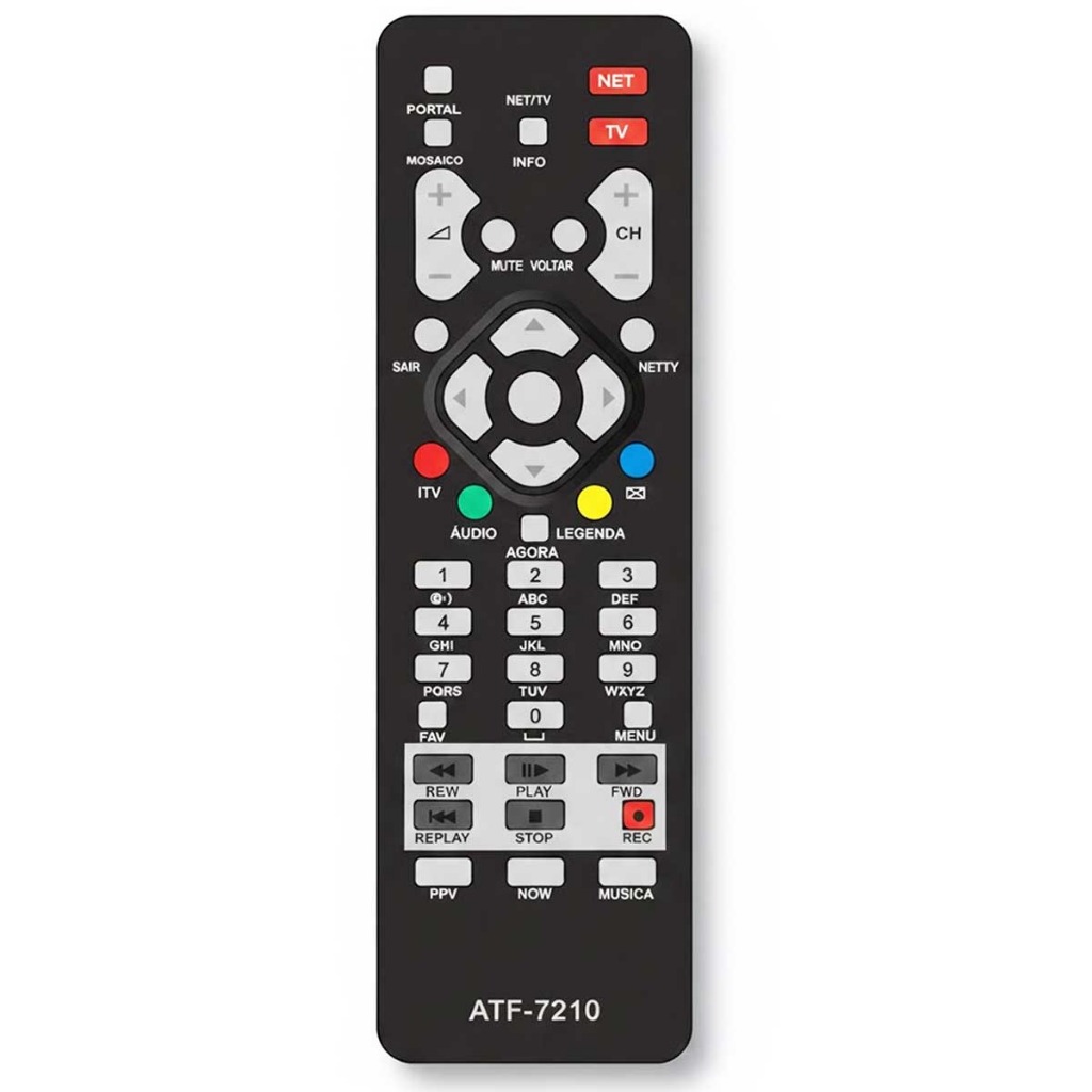 CONTROLE REMOTO COMPATIVEL COM RECPTOR NET DIGITAL (LE-7210)