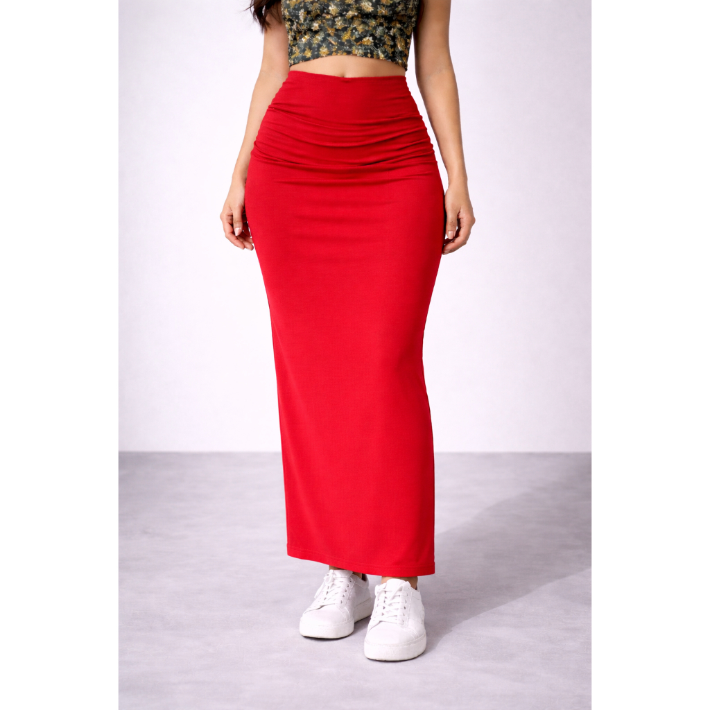 Saia Longa Femenino Con Fenda Na Cos Justa No Corpo Tecido Suplex Confortavel Para Festas em Oferta na Shopee