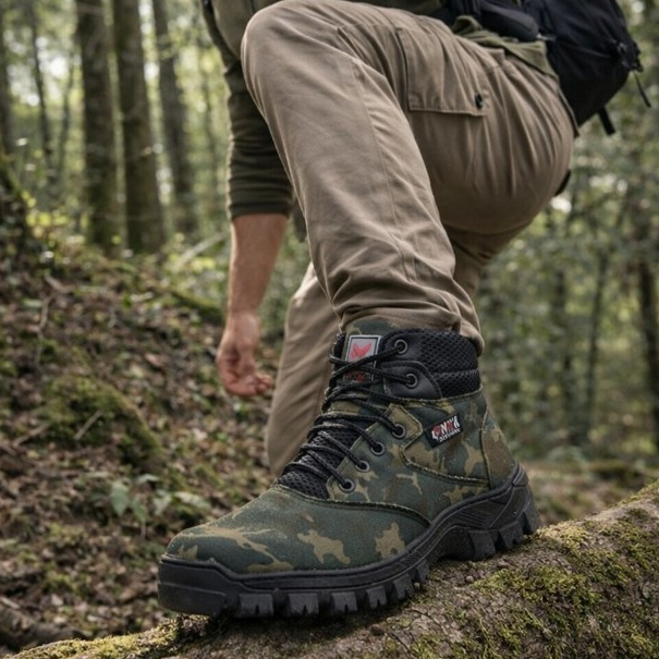 Coturno Masculino Exercito Camuflado e Preto  Confortavel 37 ao 44 Resistente e de Alta Qualidade