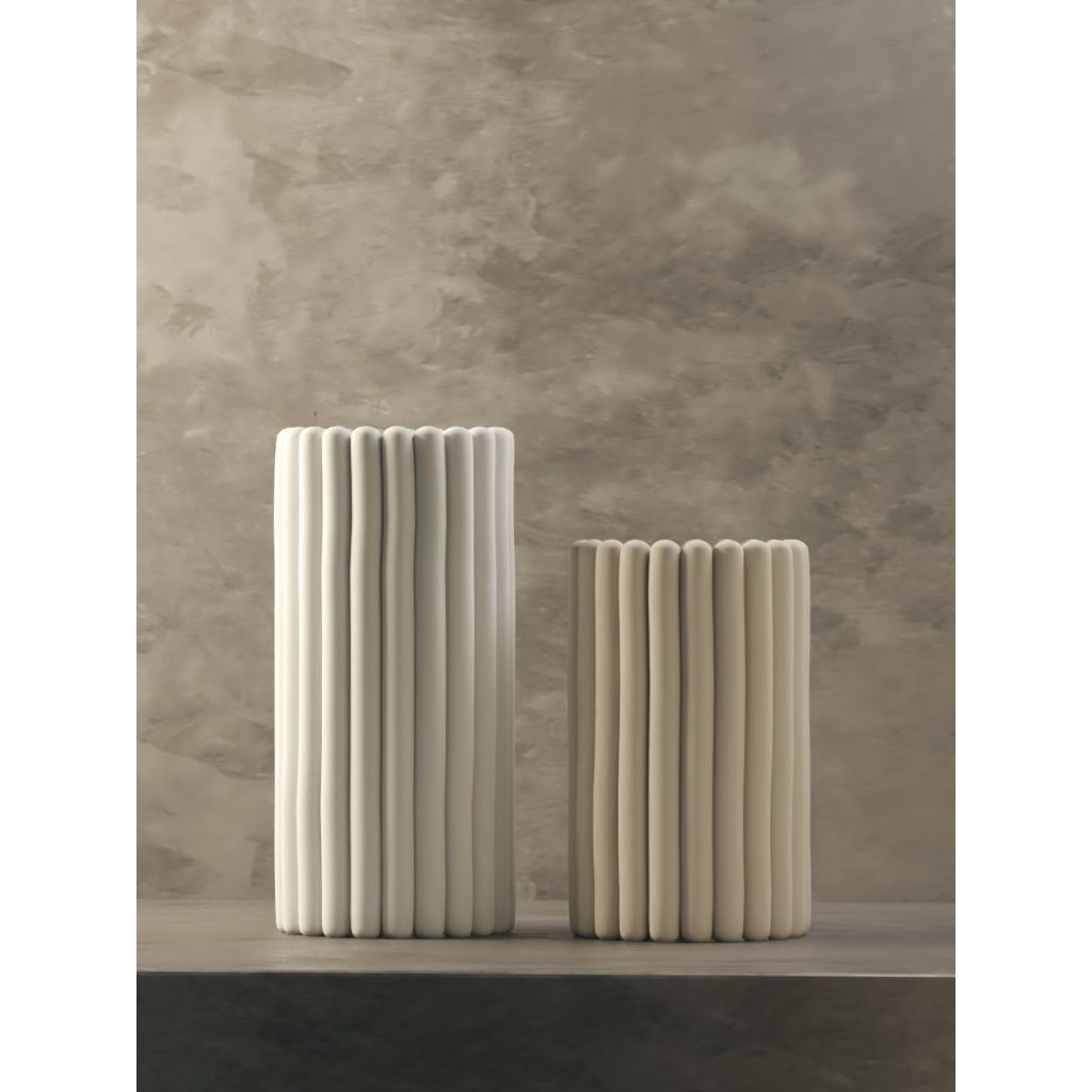 Kit c/2 Vaso Decorativo Canelado – Design Moderno