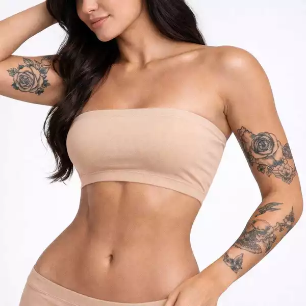 Top Faixa Tomara Que Caia Sem Bojo Cropped Basico Sutiã Faixa Algodão