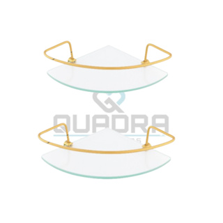 2 Porta Shampoo Canto Dourado Com Base de Vidro em Oferta na Shopee