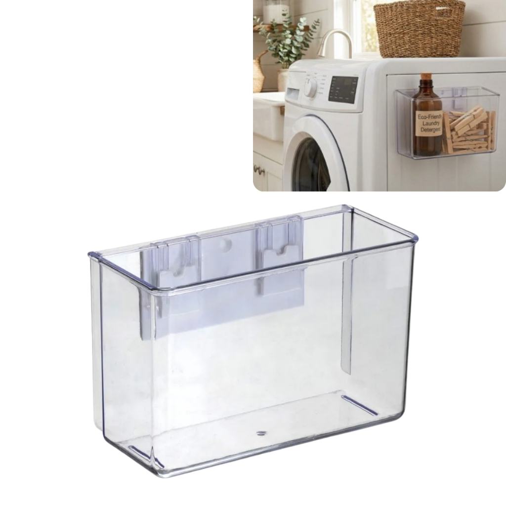 Organizador Acrílico Multiuso Dupla Face Lavanderia Dispenser em Oferta na Shopee