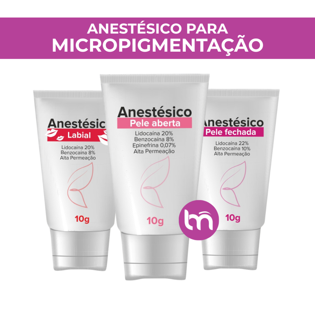 Kit Base Creme Pré Micropigmentação Aberta Fechada Labial