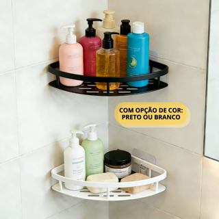 Suporte de Canto para Shampoo com Prateleira de Banheiro Cantoneira Organizadora com Adesivo em Oferta na Shopee