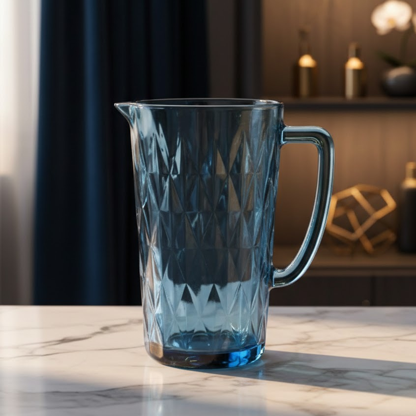 JARRA DIAMOND VIDRO AZUL 1200ML-GAMMA