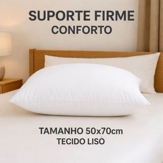 Travesseiro Premium 50x70 Alto Suporte Firme 100% Algodão Matelado Conforto e Luxo Antialérgico em Oferta na Shopee