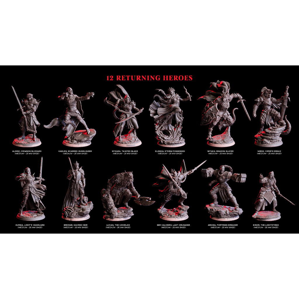 Miniatura RPG Heróis e Personagens D&D Dungeons and Dragons Twilight Ladino, Guerreiro Paladino Mago