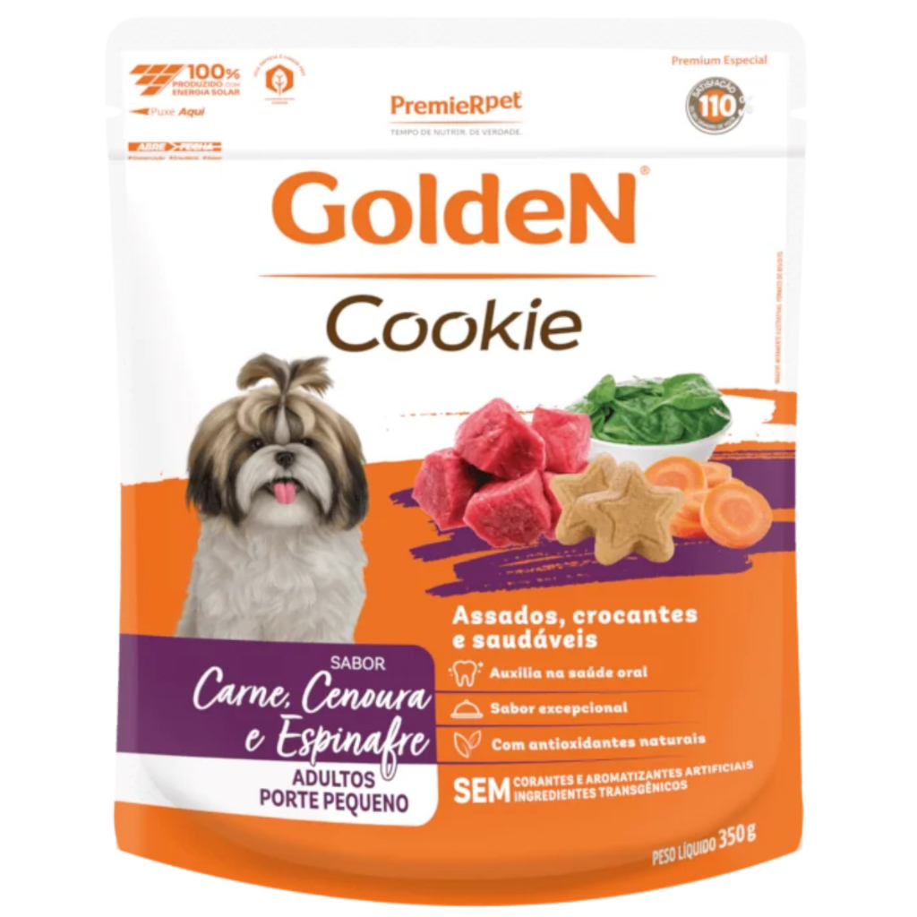 Golden Cookie Para Cães Ad Pequeno Carne, cenoura e espinafre 350g