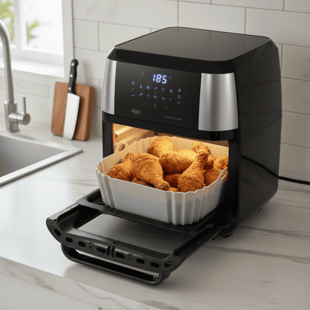 Fritadeira Oven Fry 4 em 1 Elgin Display Digital 12 Litros 1800W + Brinde Forma de Silicone Anti Aderente