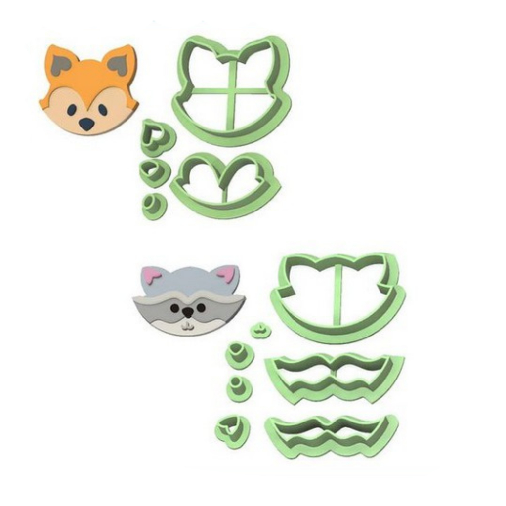 Cortadores Raposa e Guaxinim ( Bosque Encantado) 5cm em Oferta na Shopee