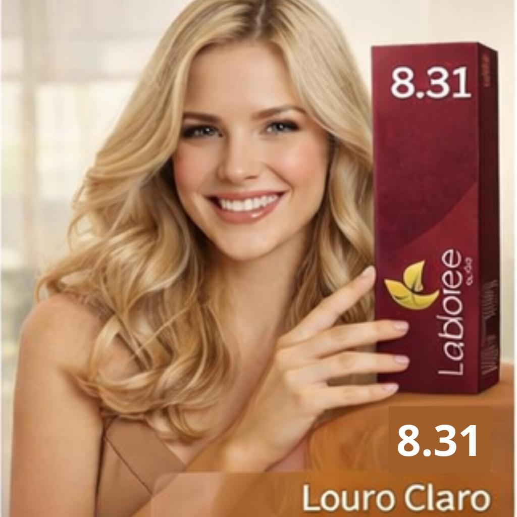 Tintura Coloração Profissional Labiorée 60g - Tons Bege - 8.31 Louro Claro - Coloração Labiorèe