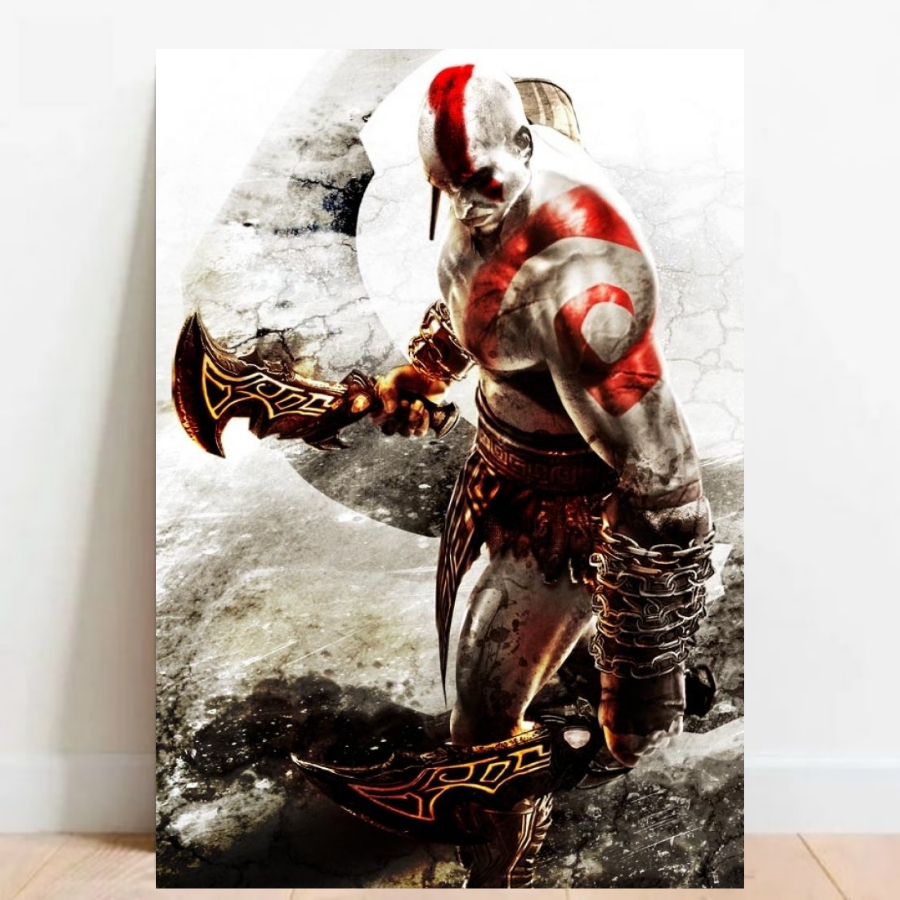 Quadro Placa decorativa geek God of War RPG aventura Game video game a2 60x40cm 06