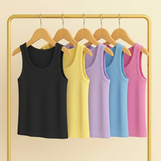 KIT 5 Regatas Caneladas Femininas | P ao GG | Material Premium em Oferta na Shopee