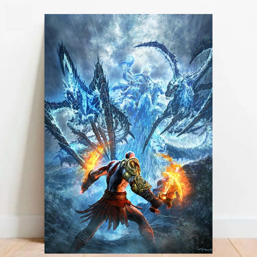 Quadro Placa decorativa geek God of War RPG aventura Game video game a2 60x40cm 09