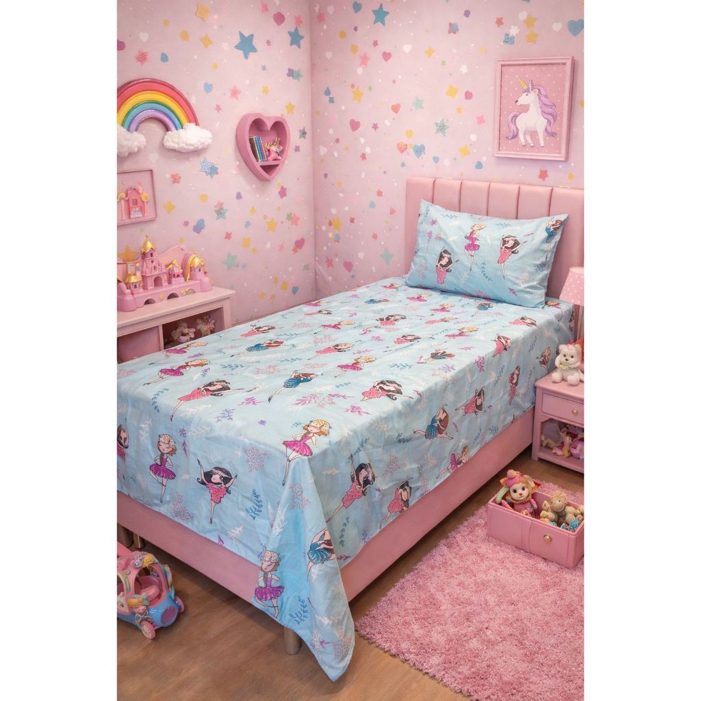 Jogo de Lençol Cama Infantil Estampado 1,50m x 2,25m – Temático, Colorido e Super Confortável em Oferta na Shopee