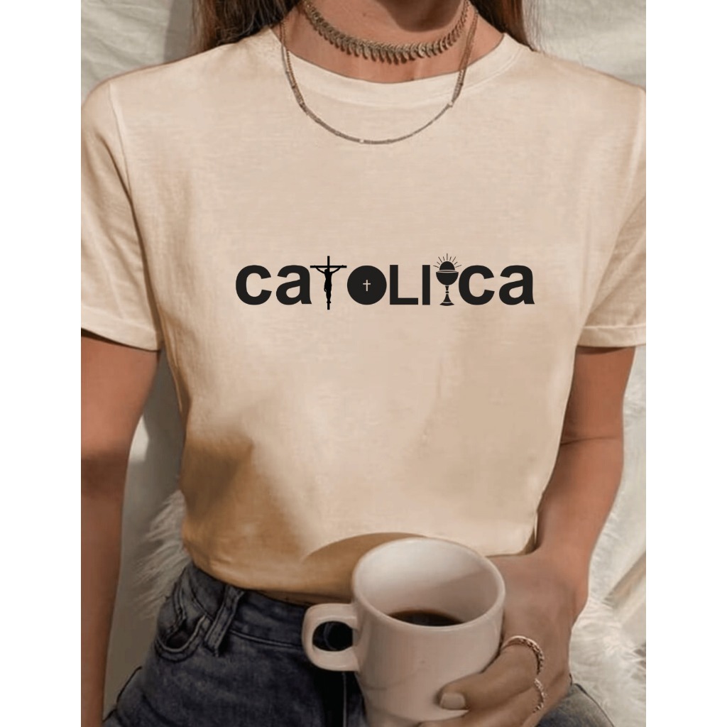 Camisa Camiseta Blusa Tradicional Católica Jesus Cristão 100% Algodão em Oferta na Shopee