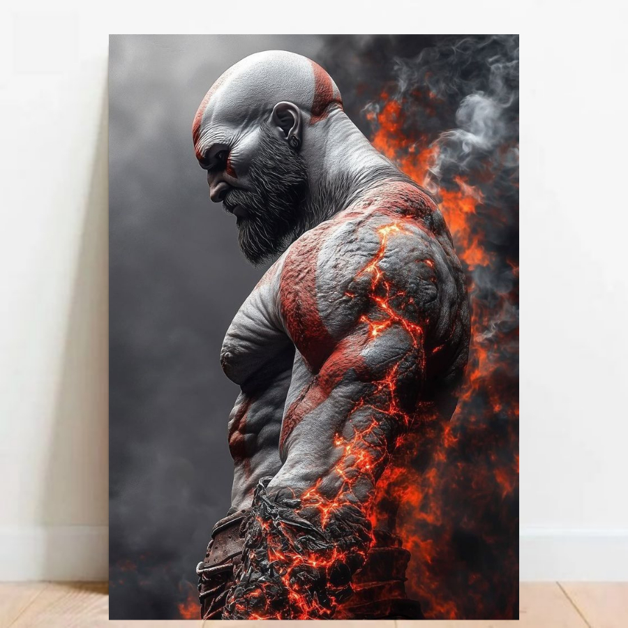 Quadro Placa decorativa geek God of War RPG aventura Game video game a2 60x40cm 016