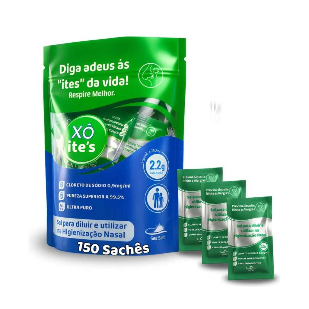 Soro Lavagem E Higienização Nasal, Rinite Alergia 150 Sachês Branco