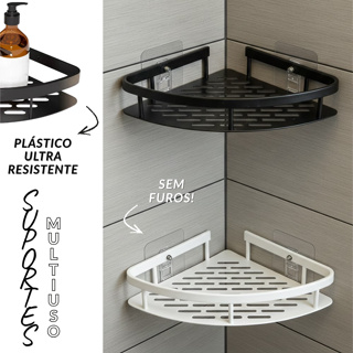 1/2 PEÇA Prateleira Suporte Multiuso De Parede Alta Resistência e Sem Furo Para Shampoo Banheiro em Oferta na Shopee