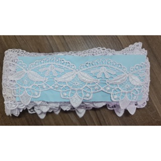 Renda Guipir Branca Bordada Para Véus Artesanato YL320 em Oferta na Shopee