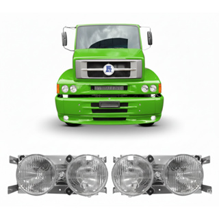 Farol Mercedes-benz 1214 1218 1318 1618 1620 1622 1624 1632 1634 1938LS 2420 2638 - 2000 a 2011 em Oferta na Shopee