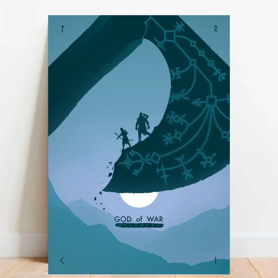 Quadro Placa decorativa geek God of War RPG aventura Game video game a2 60x40cm 022