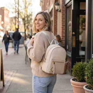 Mochila Feminina Média laytonvivian Universitária De Qualidade De Costas Em Couro Sintético  Resistente em Oferta na Shopee