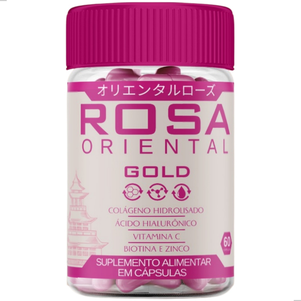 Rosa Oriental Original 60 Caps Loja Oficial Colágeno Hidrolisado E Ácido Hialurônico em Oferta na Shopee