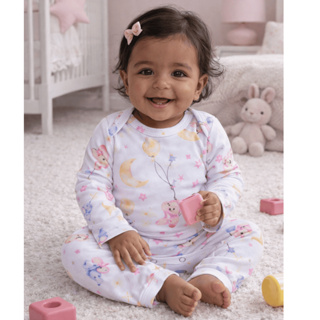 Conjunto Térmico Bebê Pagão Longo Coelhinha em Oferta na Shopee