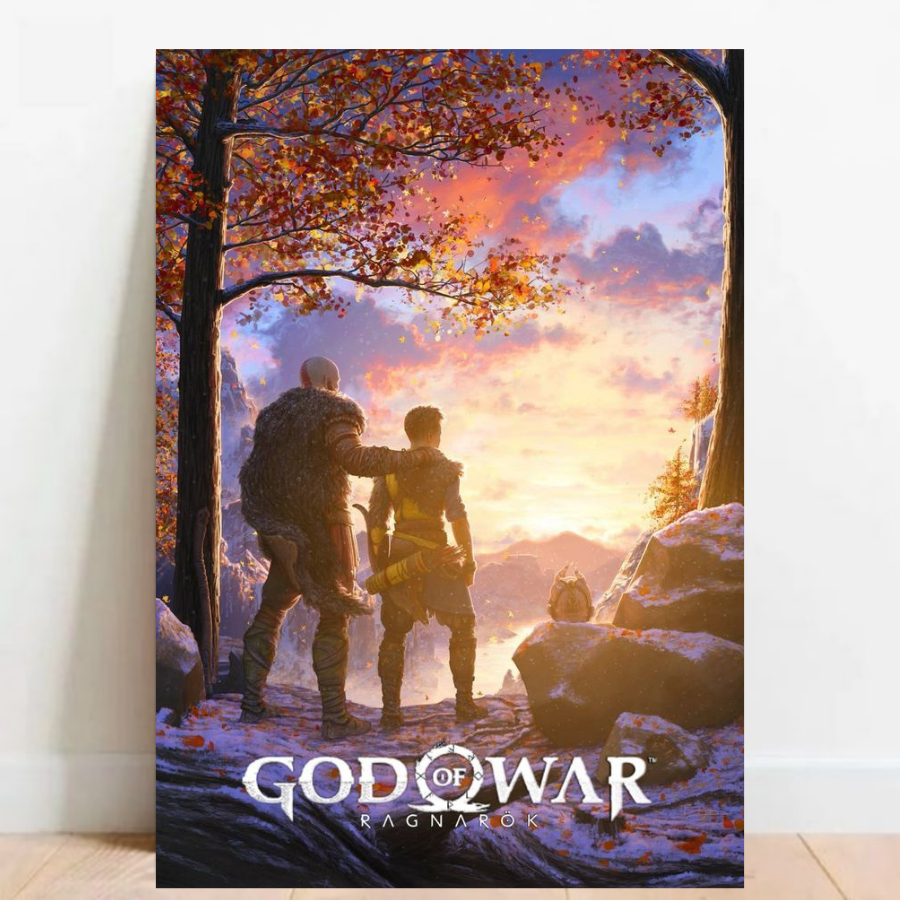 Quadro Placa decorativa geek God of War RPG aventura Game video game a2 60x40cm 026