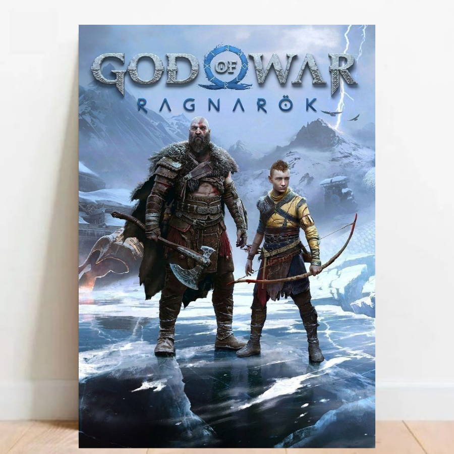 Quadro Placa decorativa geek God of War RPG aventura Game video game a2 60x40cm 027