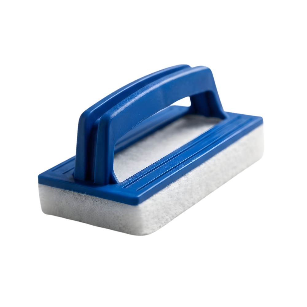 Esponja Limpa Bordas Para Piscina Com Alça Apoio De Mão Azul