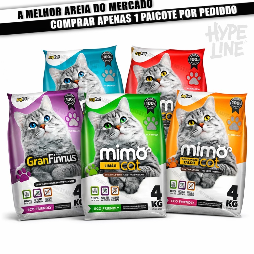 Kit 5 Areia de Gato Pacotes de Areia Sanitária Antiodor Tira Cheiro Gatos Tradicional 100% Natural em Oferta na Shopee