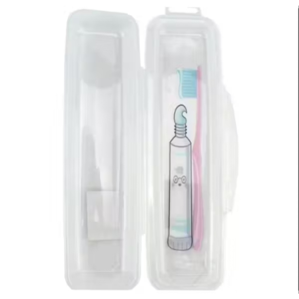 PORTA ESCOVA DE DENTES TRANSPARENTE COM TRAVA