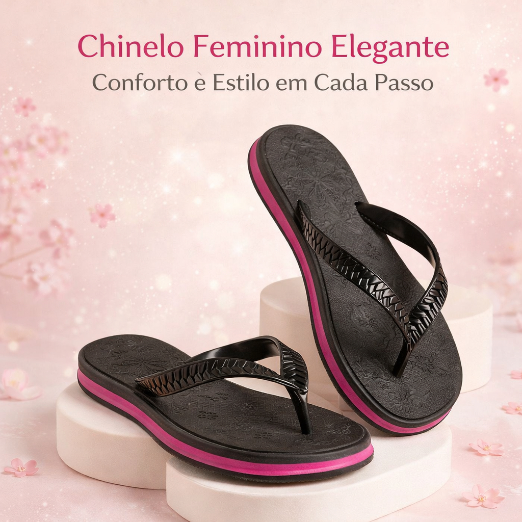 Chinelo Feminino Leve Antiderrapante Estilo Rasteirinha Moda