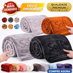 Coberta Manta Microfibra Para Casal 1.80x2.00 Quentinhas