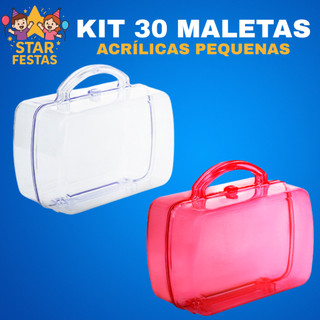 Kit 30 Maletas Pequenas Acrílicas - Lembrancinhas para festas