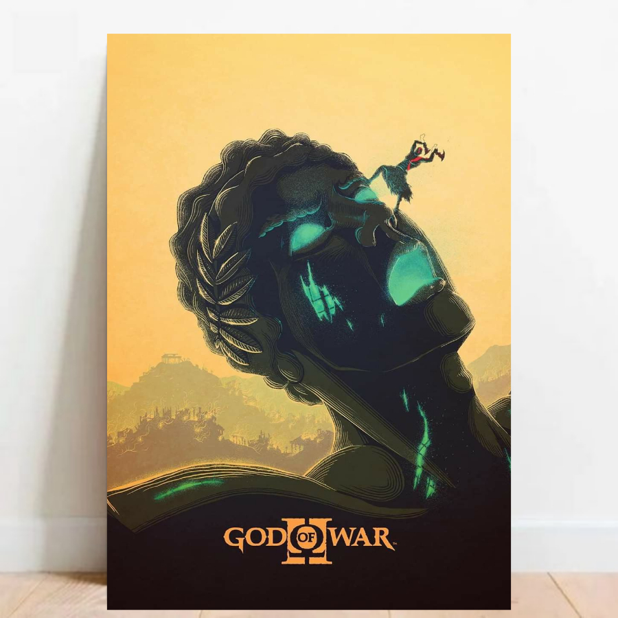 Quadro Placa decorativa geek God of War RPG aventura Game video game 60x40cm 03