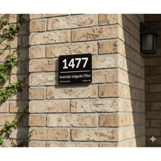 Placa de Endereço / Número Residencial Luxo ACRÍLICO - Personalizada - Modelo Premium em Oferta na Shopee