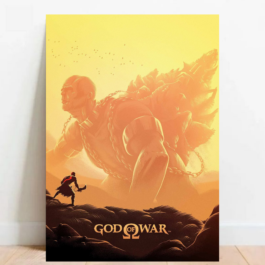 Quadro Placa decorativa geek God of War RPG aventura Game video game 60x40cm 06