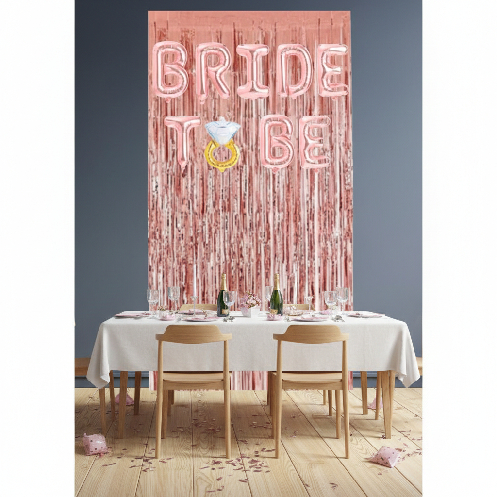 Kit Festa Bride To Be Completo com Cortinas e Balões Chá de Lingerie Eventos em Oferta na Shopee