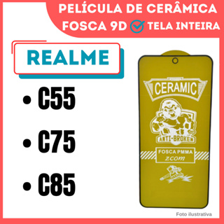 Película Fosca de Cerâmica Flexível Para Realme C55 / C75 / C85 / 9D. em Oferta na Shopee