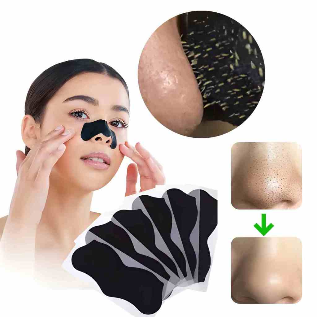 Kit Removedor de Cravos Adesivo Máscara 10/20/30/40/50un Feita de Carvão Ativado Limpeza Facial e Diminuição dos Poros