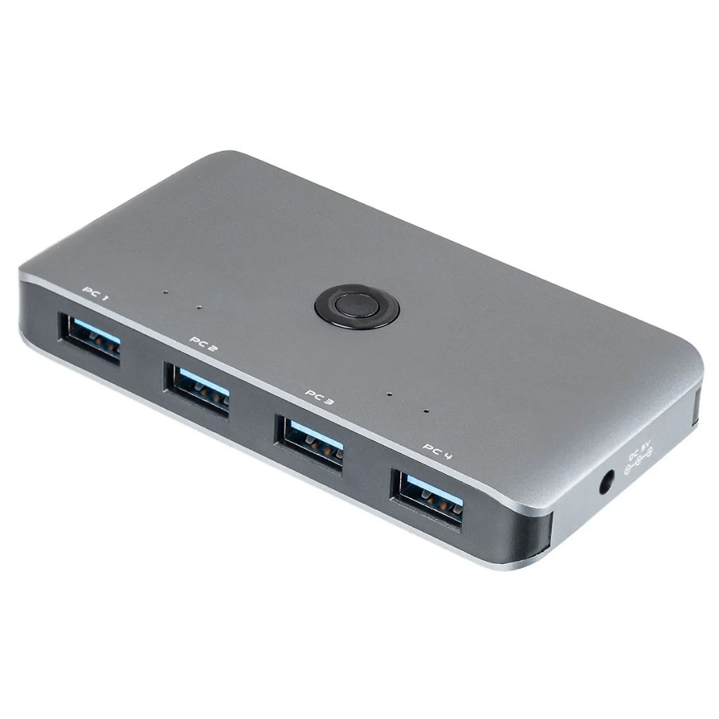 CHAVEADOR SWITCH MATRIX HUB KVM 4X4 PORTAS USB 3.0/2.0