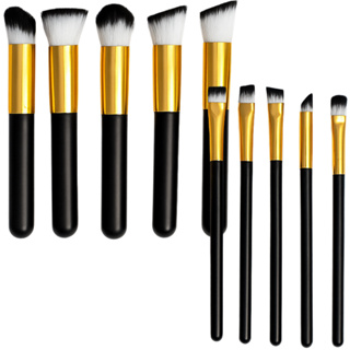 Kit Pincel Maquiagem Completo Preto Rosa Branco Qualidade Make Profissional em Oferta na Shopee