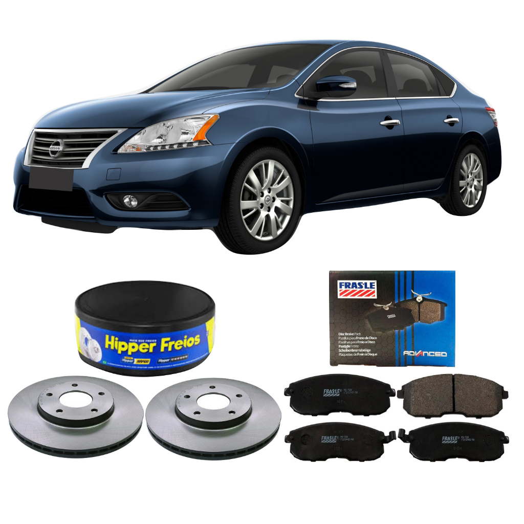 Kit Disco + Pastilha De Freio Dianteira Sentra 2.0 2015 A 2019 Hipper Freios Frasle