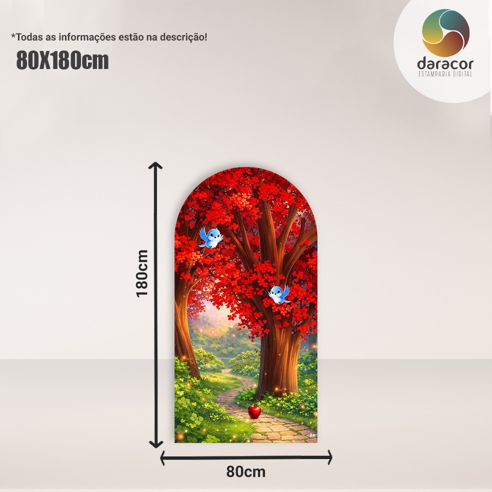 Painel Vertical Paisagem Branca de Neve Romano C/Elástico e Retangular c/ Overlock Face Única — imagem 2 de 2