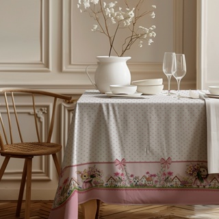 Toalha de Mesa 1,45m X 1,35m - Para 4 Lugares Estampa Páscoa Coelha Rose Digital em Oferta na Shopee