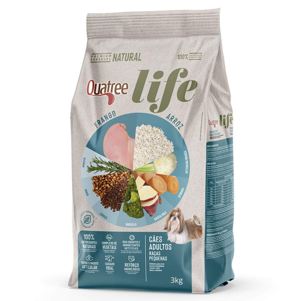 QUATREE LIFE ADULTO RAÇAS PEQUENAS FRANGO 3KG